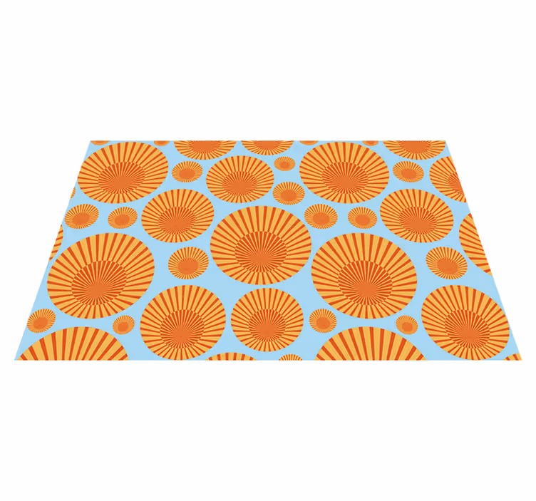 Originele placemat stralend cirkelpatroon - TenStickers