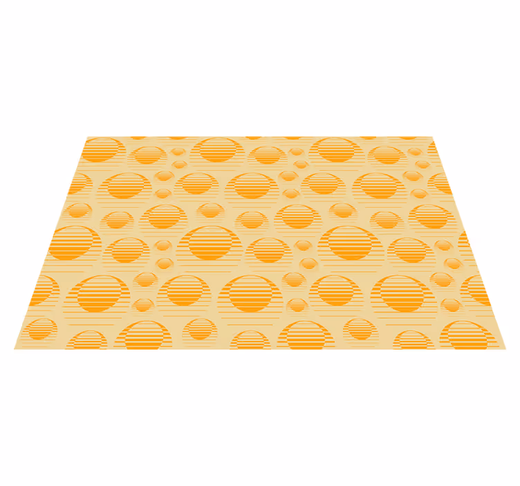 Houten placemat met gestreept cirkelpatroon - TenStickers