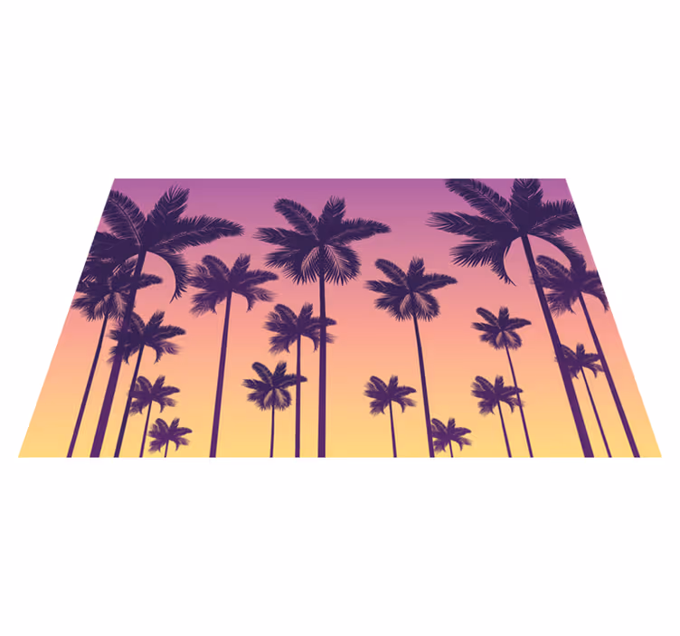Originele placemat palmboom zonsondergang - TenStickers