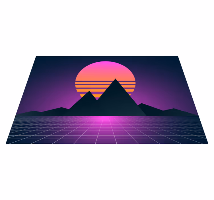 Moderne placema geometrisch schemerlandschap - TenStickers