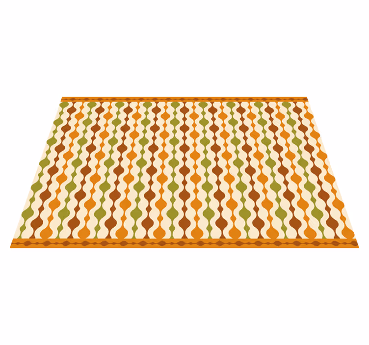 Houten placemat met golvend kleurrijk patroon - TenStickers