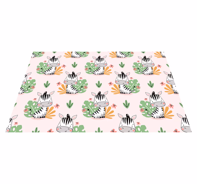 Kinder placemat schattig zebra patroon - TenStickers