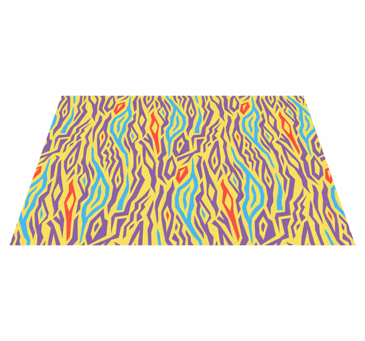 Houten placemat kleurrijk abstract patroon - TenStickers