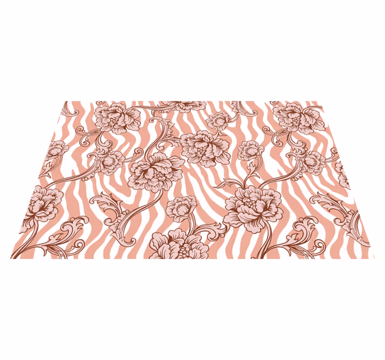 Originele placemat met bloemenzebra patroon - TenStickers