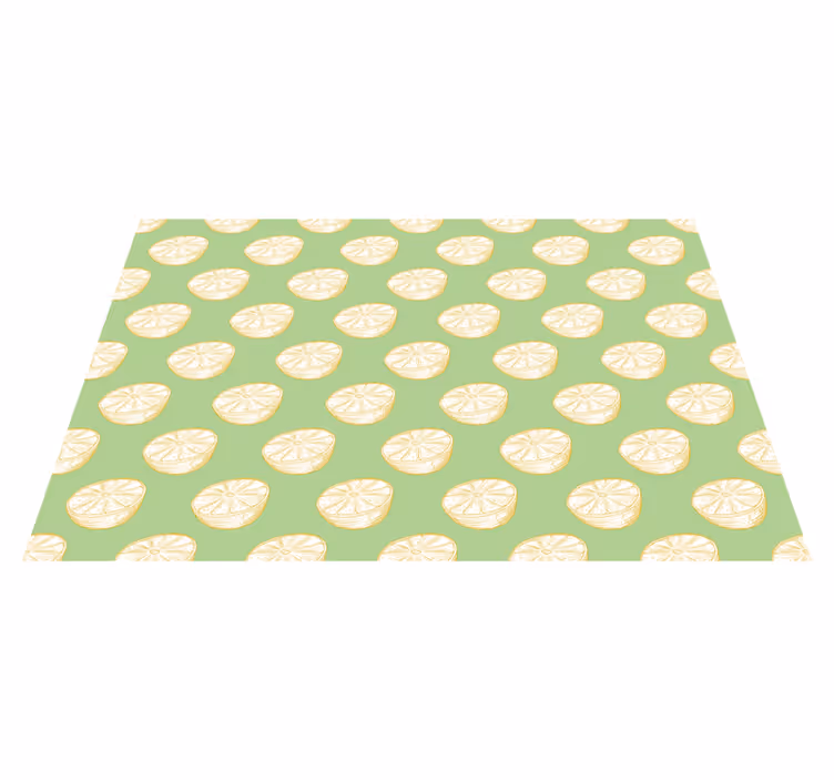 Moderne placemat limoenschijfjespatroon - TenStickers