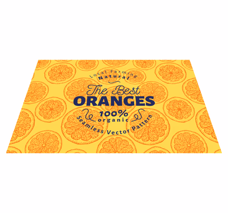 Originele placemat met organisch oranje patroon - TenStickers