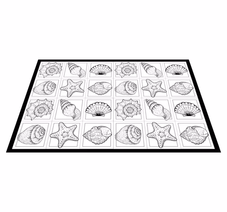 Originele placemat schelpjespatroon - TenStickers