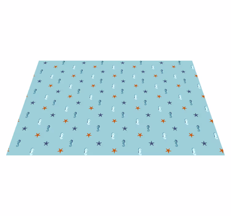 Originele placemat zeepaard en sterrenvis patroon - TenStickers