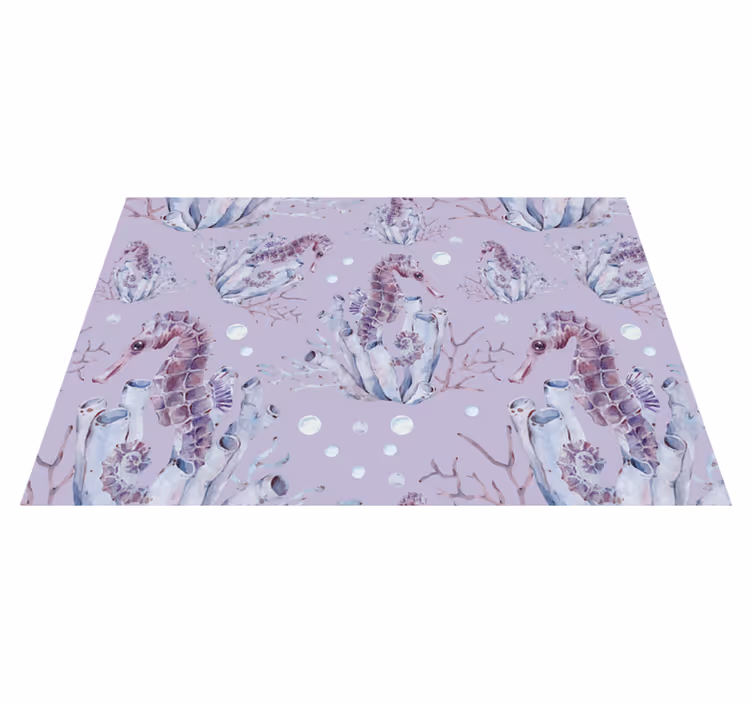 Originele placemat met zeepaardmotief - TenStickers
