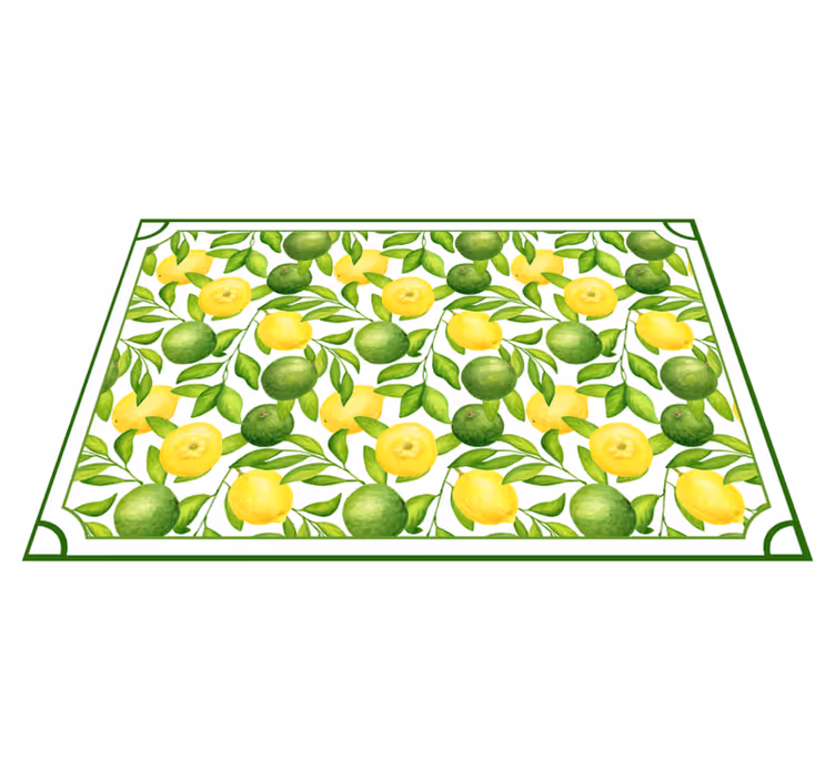 Citrusvruchten placemats Mantel citroenen en limoenen frame - TenStickers