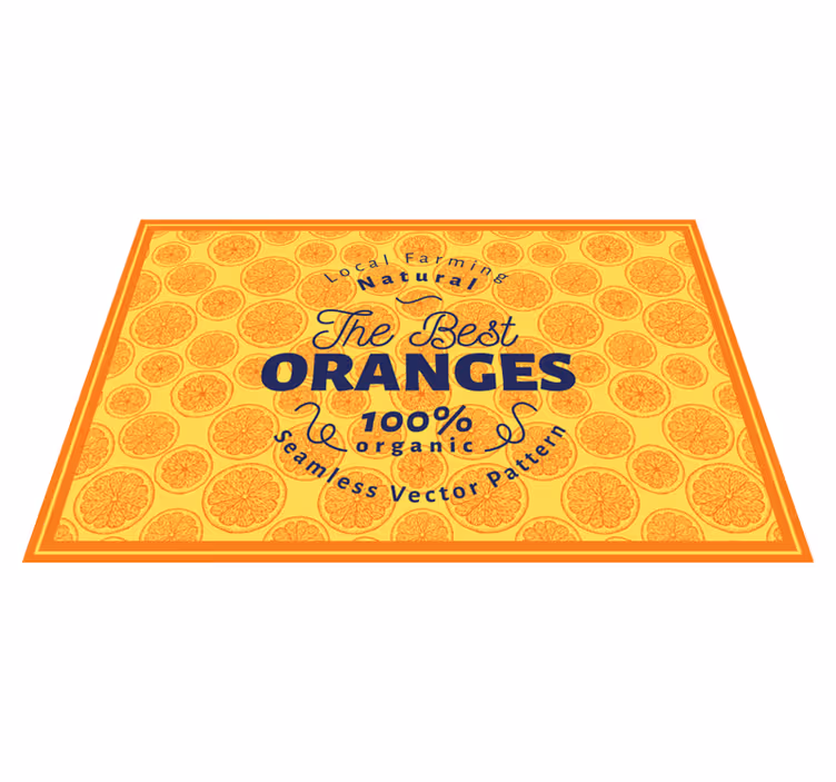 Originele placemat met sinaasappelschijfjespatroon - TenStickers
