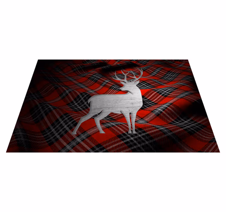 Kerstmis placemat stijlvol rood ruitpatroon - TenStickers