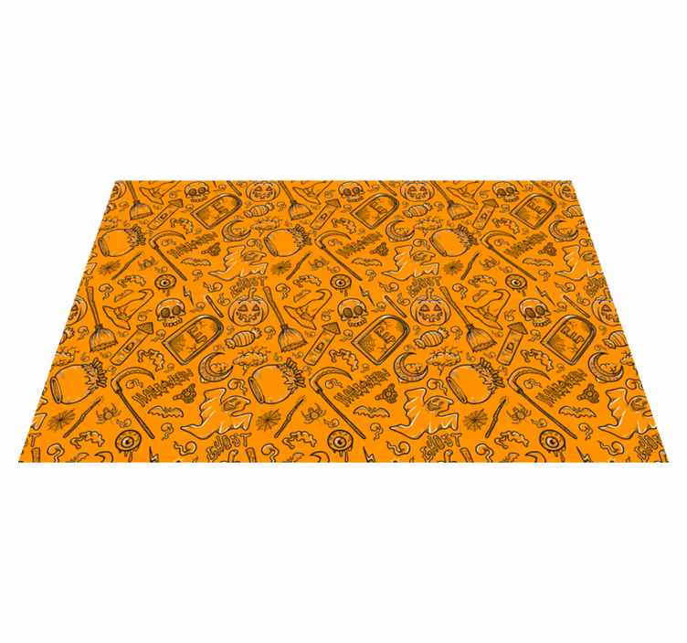 Halloween placemat griezelige halloween motieven - TenStickers