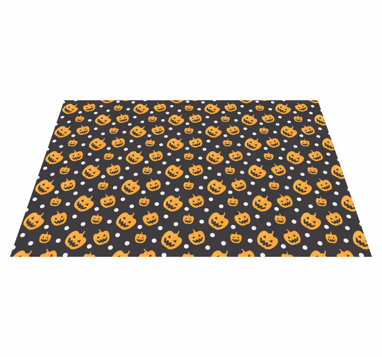 Halloween placemat pompoenpatroon tafelkleed - TenStickers