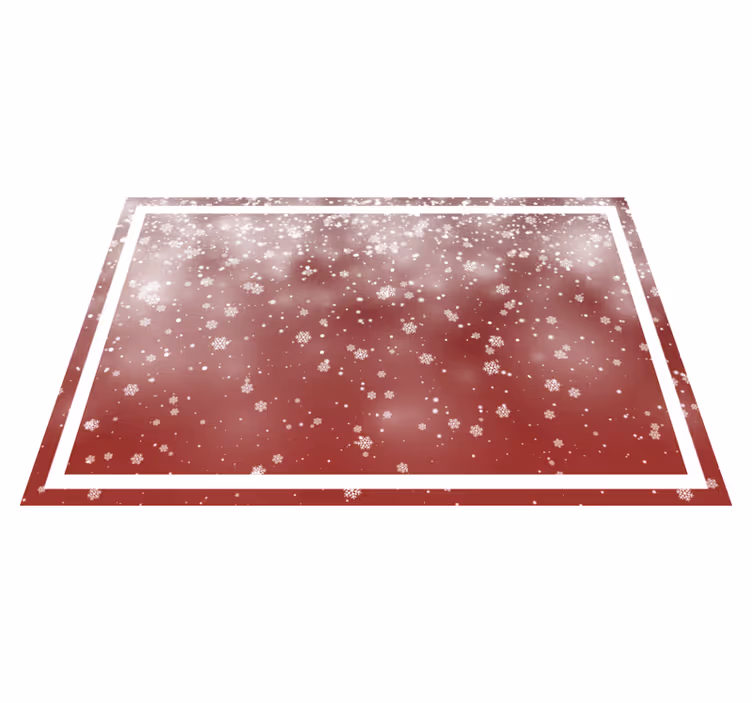 Kerstmis placemat feestelijke sneeuwvlok scene - TenStickers
