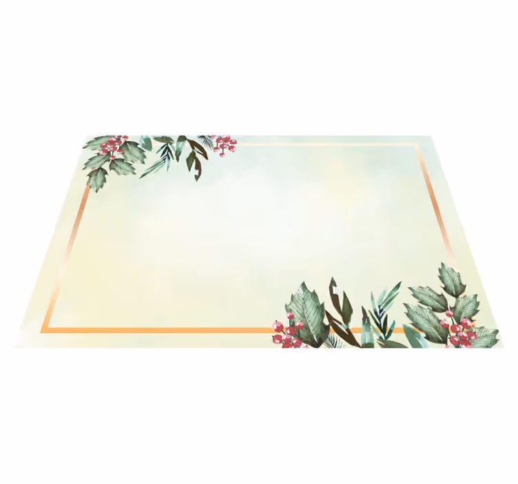 Moderne placemat bloemrijke minimalistische tafelopmaak - TenStickers