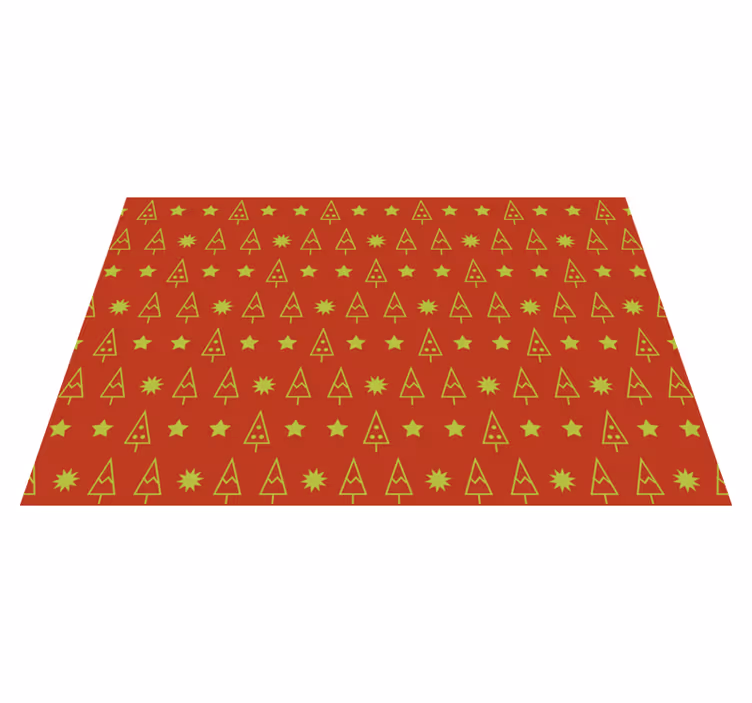 Kerstmis placemat met feestelijk boompatroon - TenStickers
