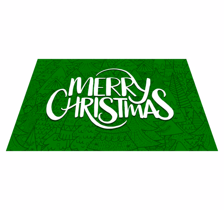 Kerstmis placemat vrolijke feestgroeten - TenStickers