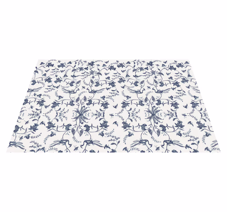 Houten placemat elegante bloemige inspiratie - TenStickers