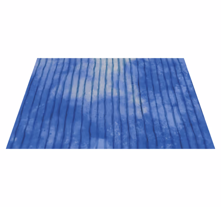 Houten placemat blauw gestreept patroon - TenStickers