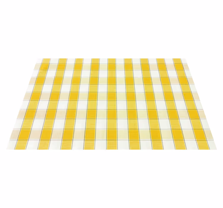 Houten placemat geel geruit patroon - TenStickers