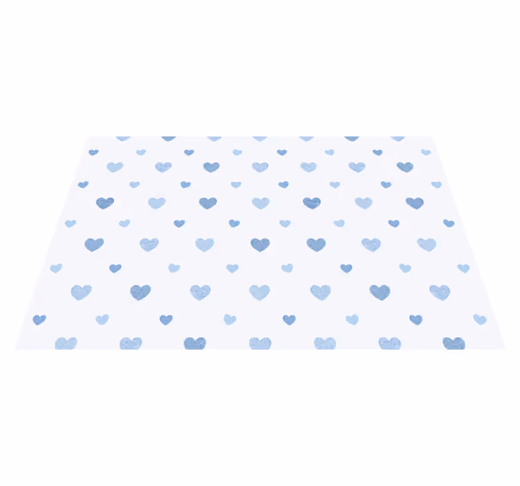 Originele placemat lichtblauw hartpatroon - TenStickers