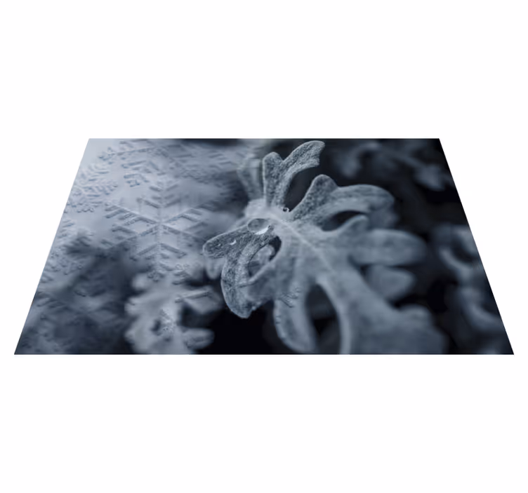 Houten placemat met elegante sneeuwvlokpatronen - TenStickers