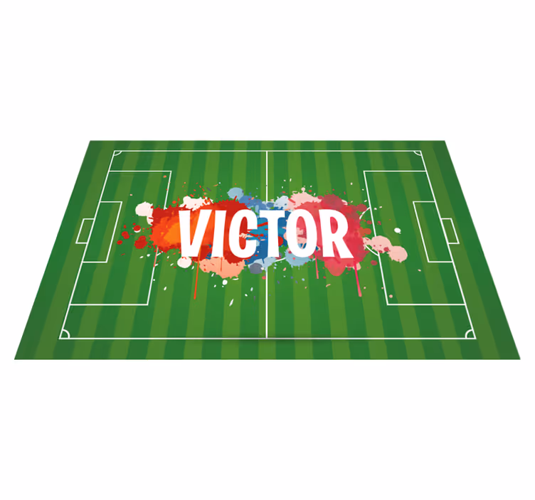 Placemat met naam Voetbalveld met naam - TenStickers