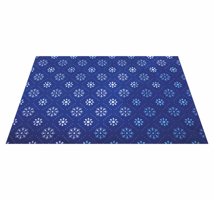 Houten placemat met marineblauw patroon - TenStickers