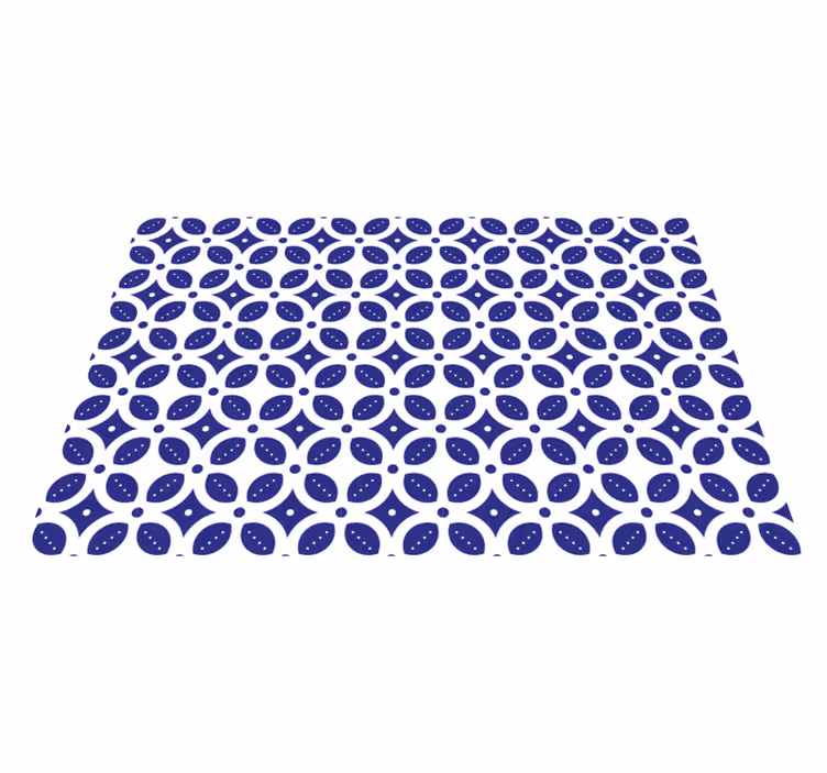 Houten placemat met geometrisch patroon overlay - TenStickers