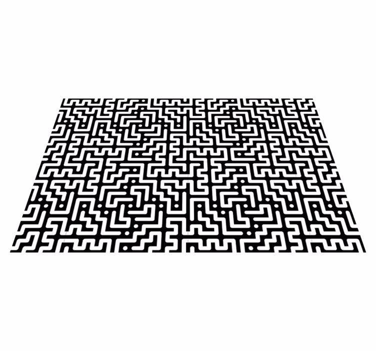 Houten placemat abstract doolhofpatroon - TenStickers