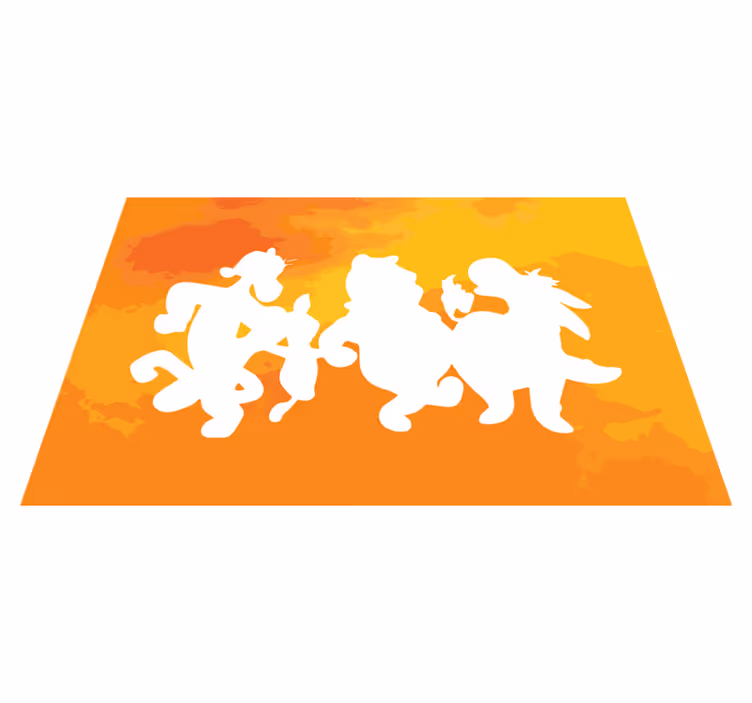 Kinder placemat met speelse figuursilhouetten - TenStickers