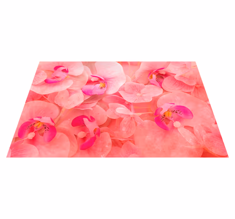 Houten placemat elegante bloem compositie - TenStickers