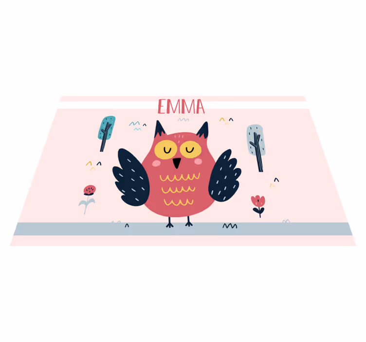 Placemat met naam Uilen met naam - TenStickers