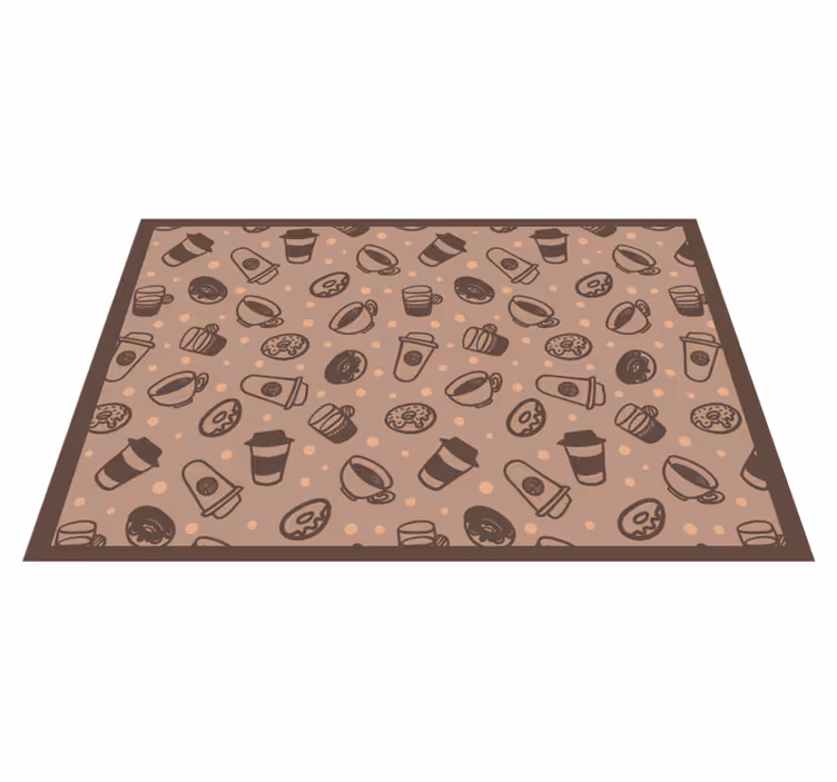 Originele placemat met koffiemokpatronen - TenStickers
