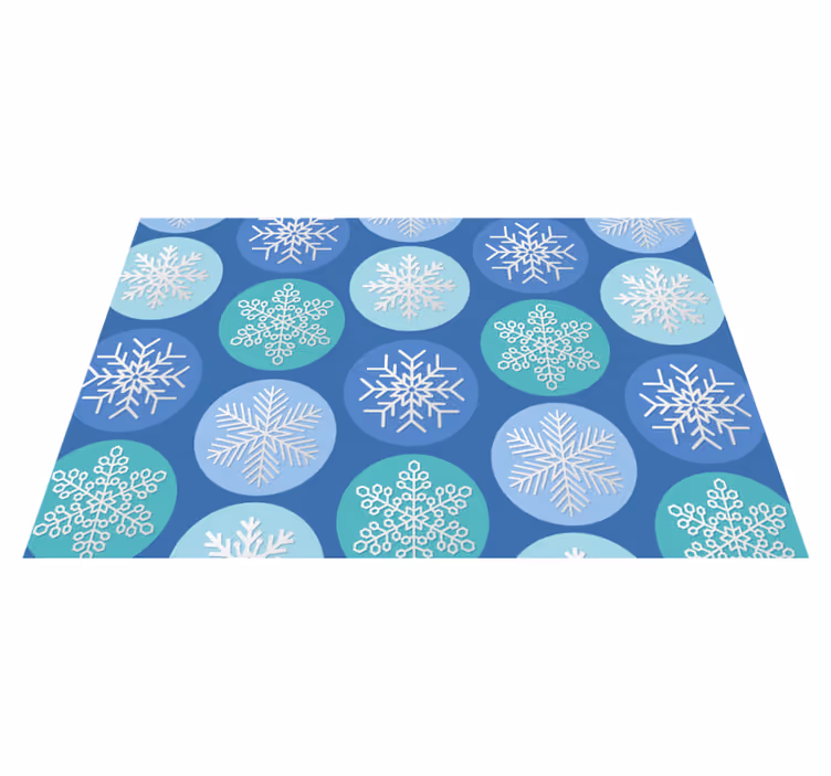 Kerstmis placemat sneeuwvlok patroon cirkel - TenStickers