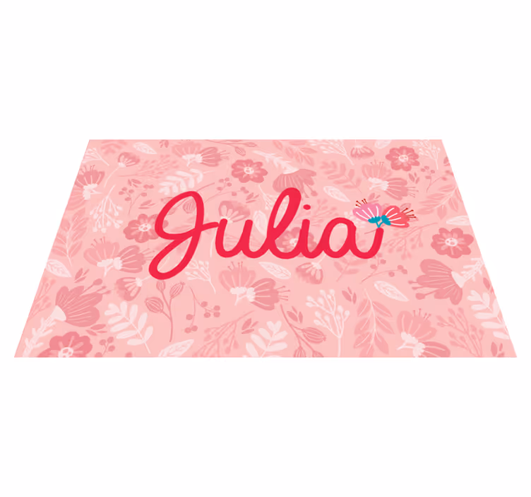 Placemat met naam bloemrijk persoonlijk ontwerp - TenStickers