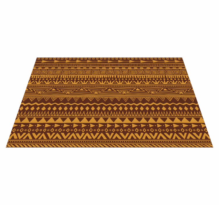 Houten placemat geometrisch tribaal patroon - TenStickers