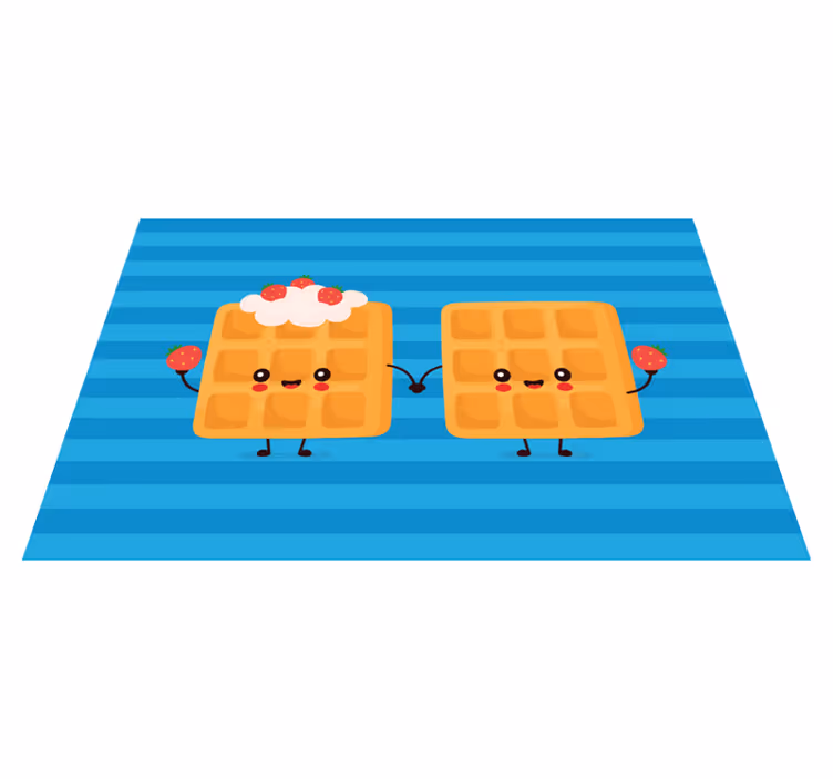 Kinder placemat blije wafel vrienden - TenStickers