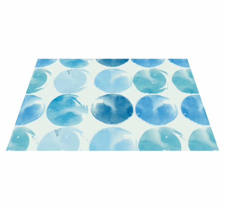 Moderne placemat met cirkelvormige aquarelmotieven - TenStickers
