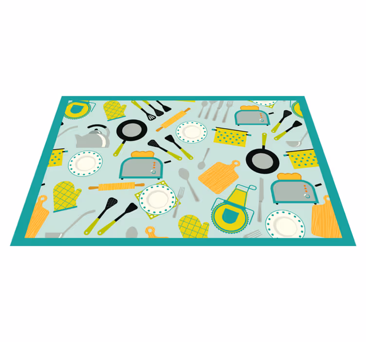 Originele placemat keukenhulpmiddelen thema - TenStickers