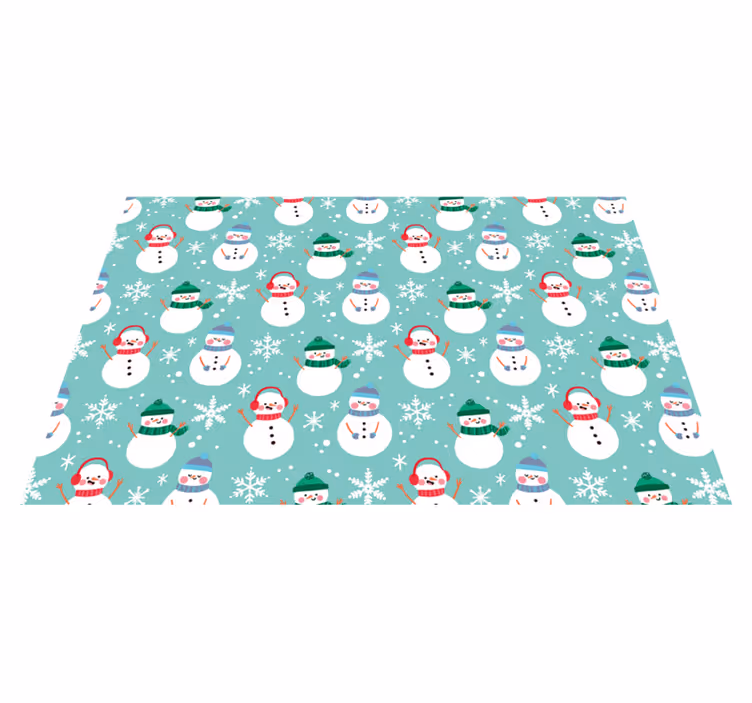Kerstmis placemat vrolijke sneeuwman motief - TenStickers