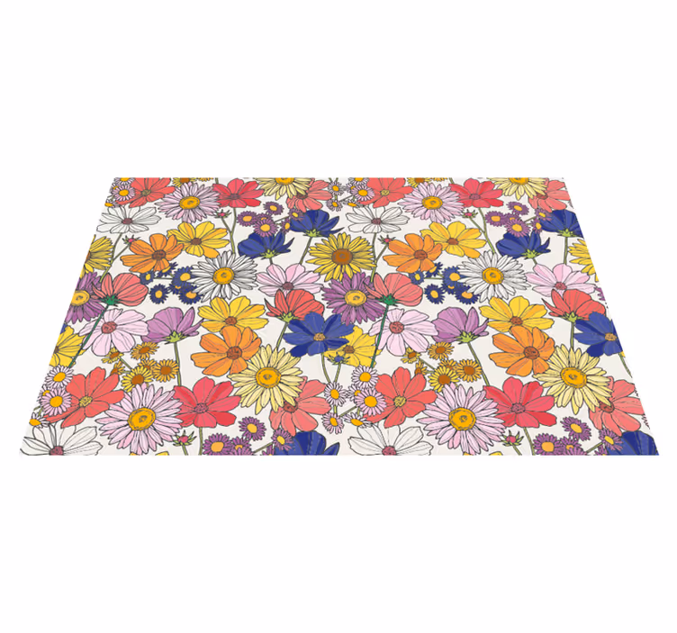 Kinder placemat levendige botanische arrangement - TenStickers