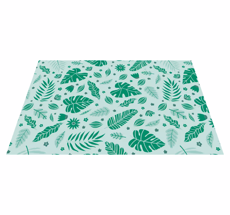 Originele placemat bladerige groene patronen - TenStickers