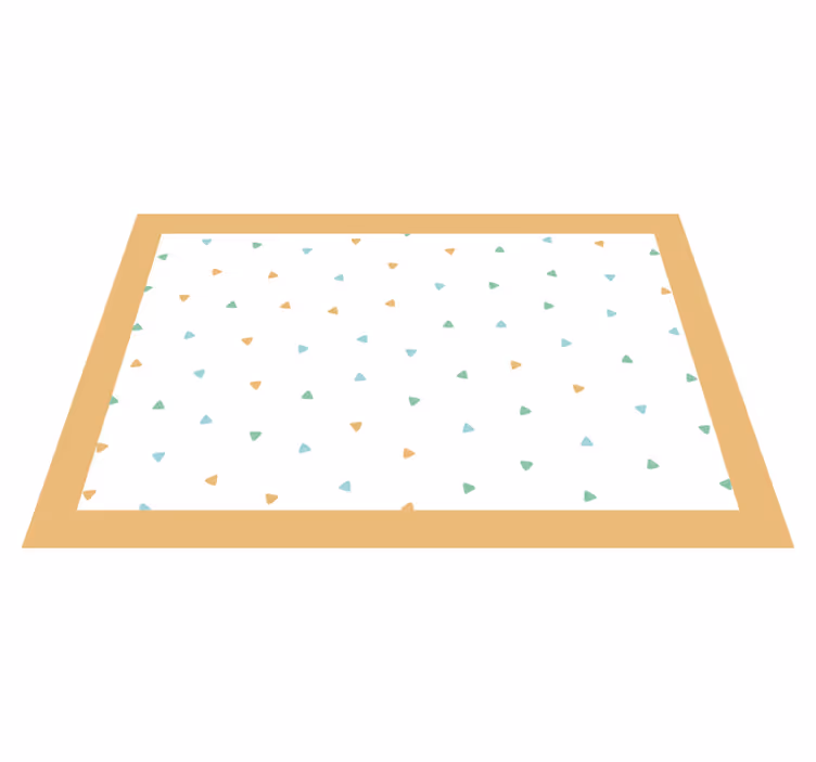 Placemat met naam strak driehoekpatroon - TenStickers