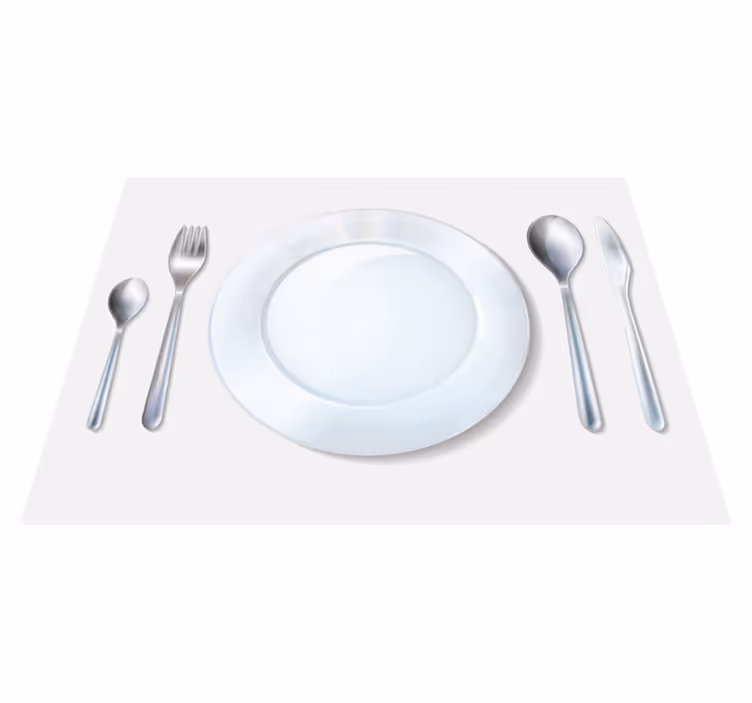 Moderne placema elegante tafelsetting - TenStickers