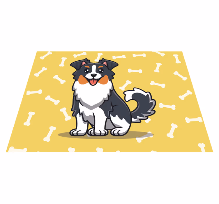 Kinder placemat schattig hond karakter - TenStickers