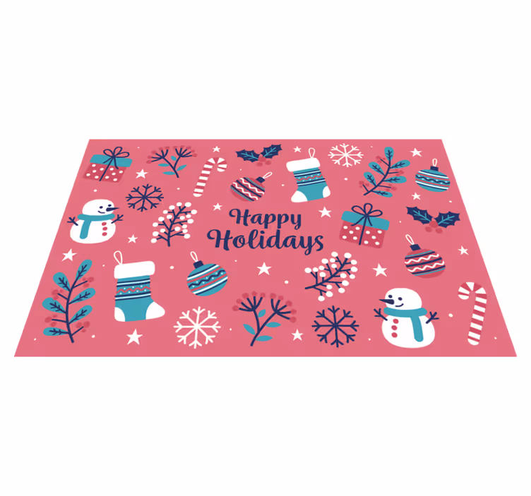 Kerstmis placemat met speelse feestpatronen - TenStickers