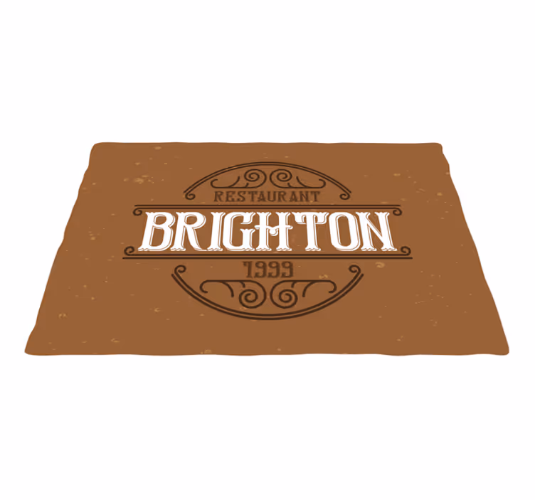Placemat met tekst brighton restaurant logo - TenStickers