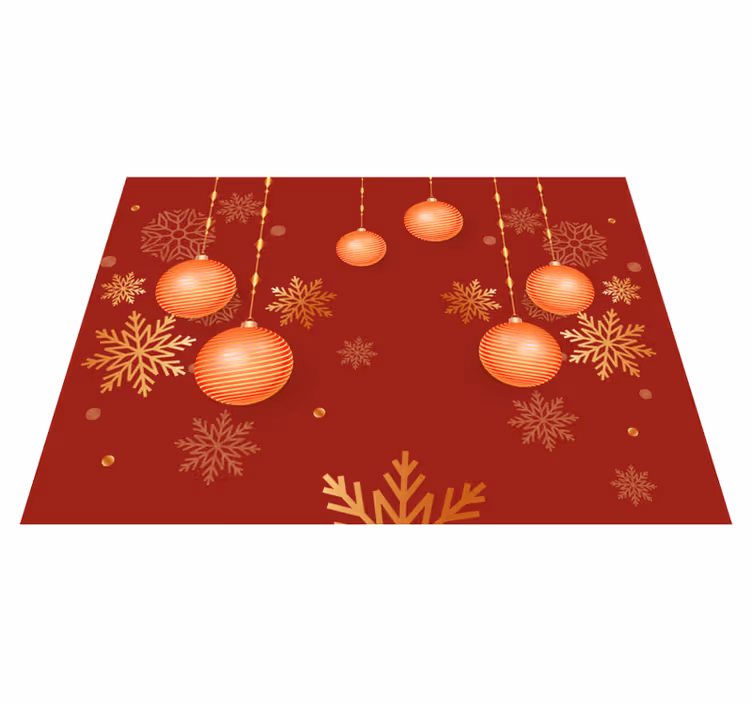 Kerstmis placemat decoratieve feestballen - TenStickers